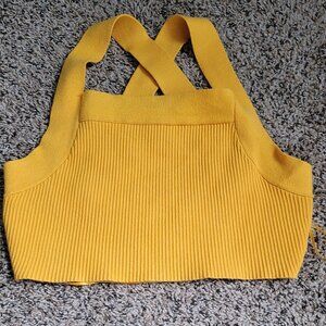 House of harlow 1960 size small small yellow cross back crop top